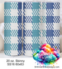 Blue Winter Plaid 20 oz Skinny SS16 60x63 DIGITAL DOWNLOAD