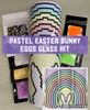 Pastel Easter Bunny Eggs - Glass Rhinestones & Tumbler Included