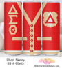 Delta Sigma Theta Cardigan - Glass Rhinestones & Tumbler Included