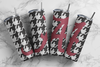 Alabama Houndstooth - Glass Rhinestones & Tumbler Included