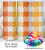 Fall Orange Plaid 20 oz Skinny SS16 60x63 DIGITAL DOWNLOAD