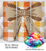 Fall Coquette Bow Plaid 20 oz Skinny SS16 60x63 DIGITAL DOWNLOAD