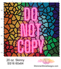 Stained Glass Rainbow Gradient Rhinestone Pattern 20 oz Skinny Straight SS16 60x64 PNG