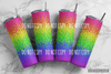 Neon Ombre Rhinestone Pattern 20 oz Skinny Straight SS16 60x63 PNG