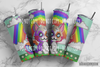 Rainbow Kitty Rhinestone Pattern 20 oz Skinny Straight SS16 60x63 PNG