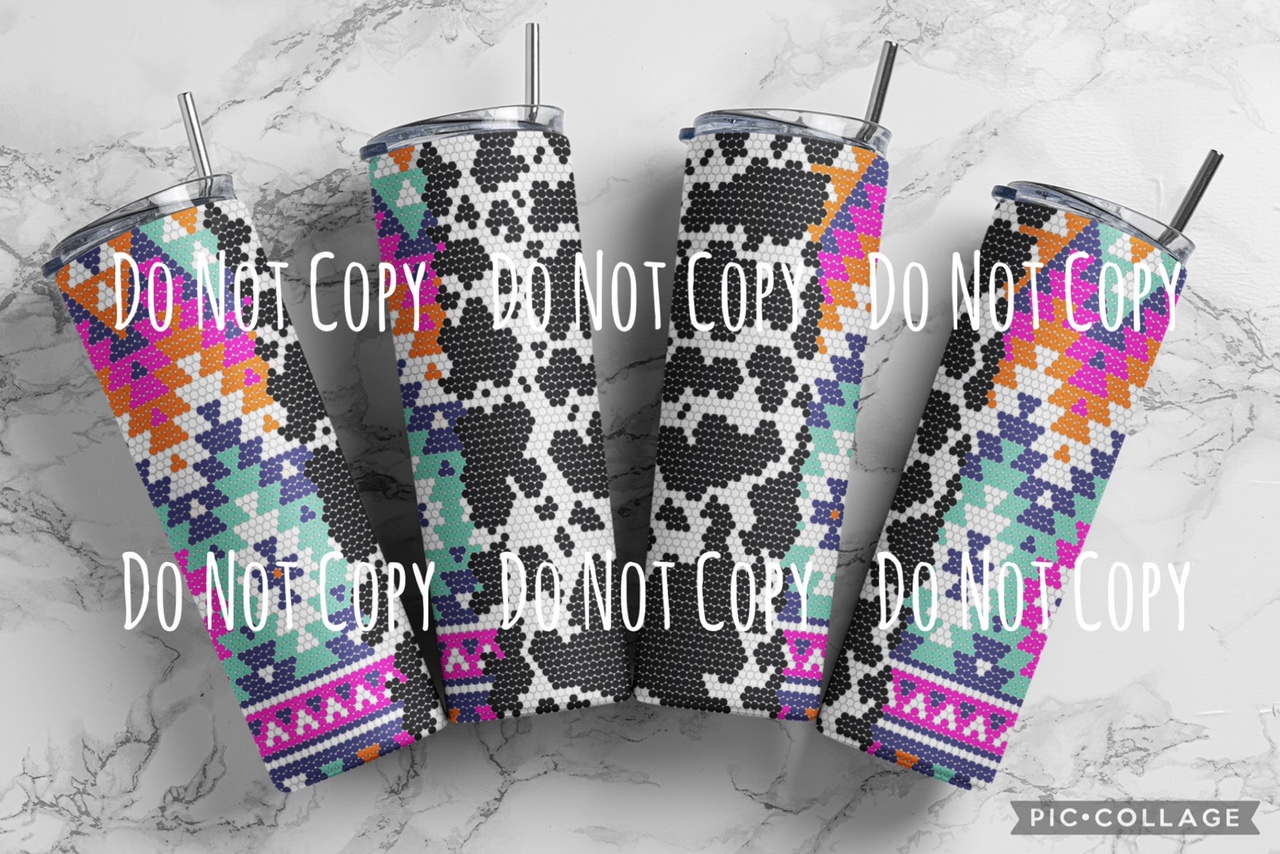 Purple Aztec Cowhide SS16 30 oz. Skinny 66x72