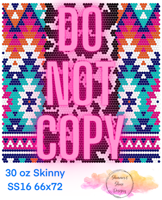 Purple Aztec Cowhide SS16 30 oz. Skinny 66x72