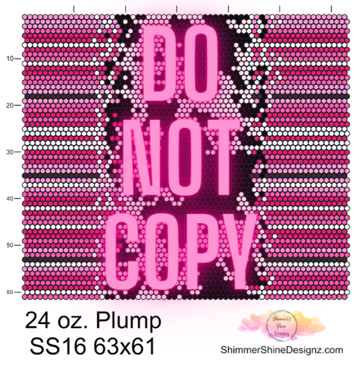 Seamless Bling Pink Rhinestones Tumbler Graphic by Digital Nest