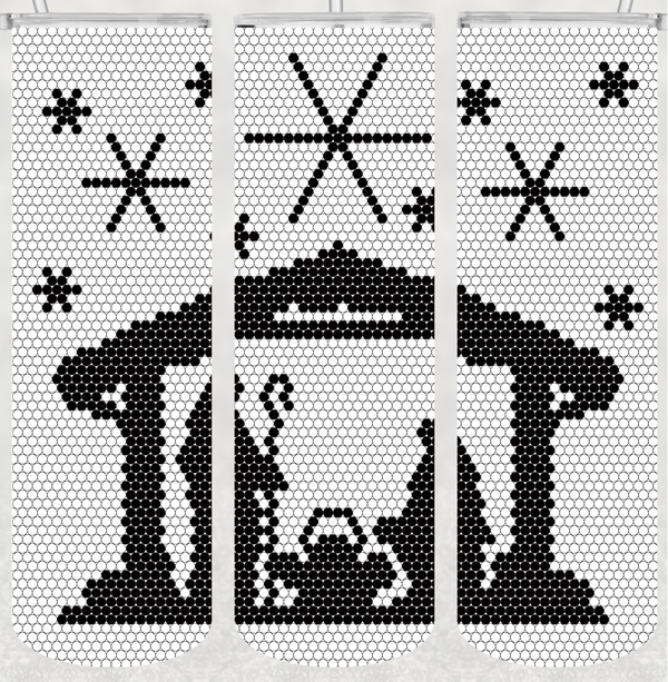 Christmas Manger Silhouette 30 oz. Skinny SS16 66x72
