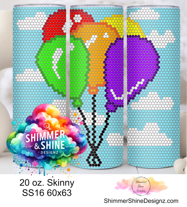 Floating Balloons SS16 Sublimation Pattern Tumbler 20 oz. Skinny