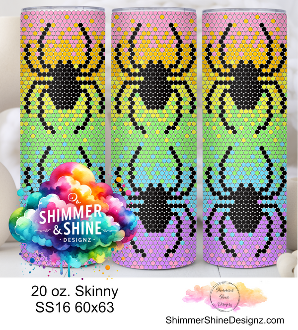 Spiders Pastel Ombre 20 oz Skinny SS16 60x63 DIGITAL DOWNLOAD