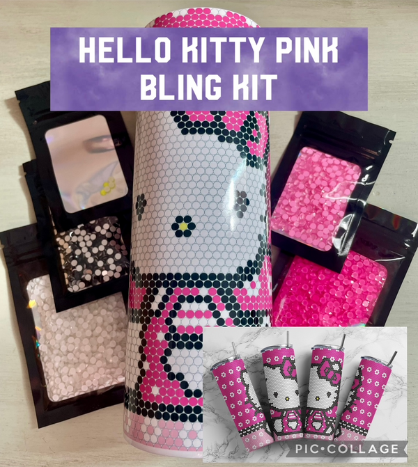 HK Pink Bling Kit - Glass Rhinestones & Tumbler Included HK Pink Bling Kit - Glass Rhinestones & Tumbler Included