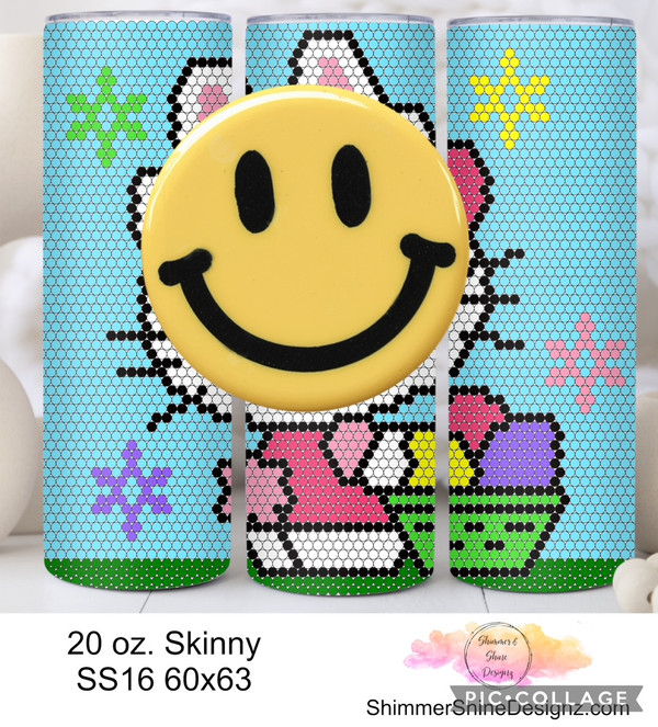Mystery Design #536 HK Easter Basket SS16 Sublimation Pattern Tumbler 20 oz. Skinny