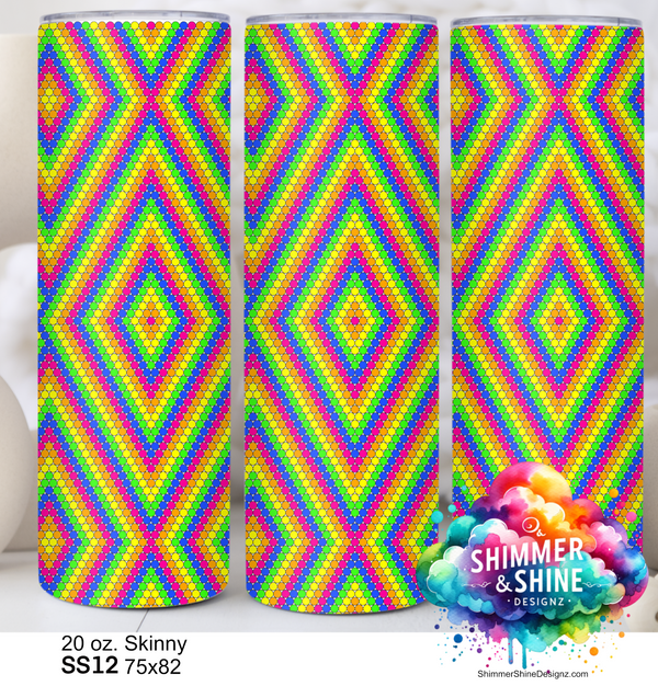 Neon Diamond Overlap 20 oz Skinny SS12 75x82 DIGITAL DOWNLOAD Neon Diamond Overlap 20 oz Skinny SS12 75x82 DIGITAL DOWNLOAD