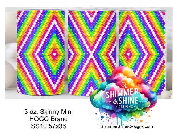 Neon Diamond Repeat 3 oz Mini Skinny SS10 57x36 DIGITAL DOWNLOAD Neon Diamond Repeat 3 oz Mini Skinny SS10 57x36 DIGITAL DOWNLOAD