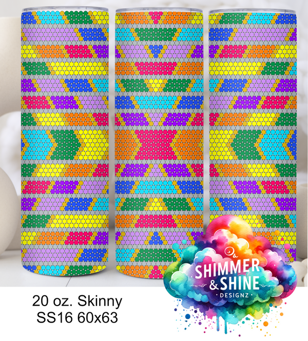 Crazy Rainbow Geometric 20 oz Skinny SS16 60x63 DIGITAL DOWNLOAD Crazy Rainbow Geometric 20 oz Skinny SS16 60x63 DIGITAL DOWNLOAD