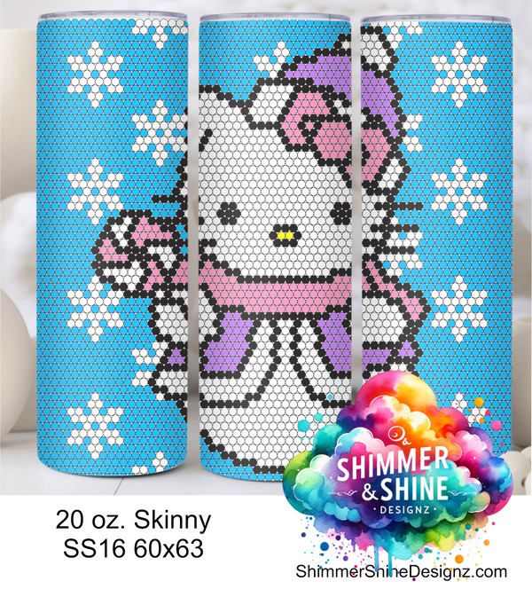 HK Snowman - Glass Rhinestones & Tumbler Included