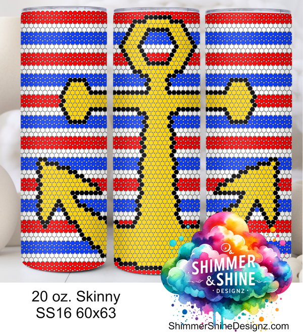 Anchor Stripes 20 oz Skinny SS16 60x63 DIGITAL DOWNLOAD
