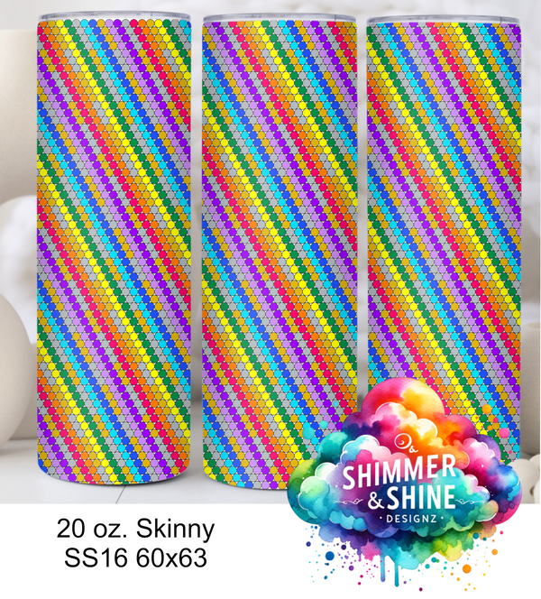 Rainbow Repeat 20 oz Skinny SS16 60x63 DIGITAL DOWNLOAD