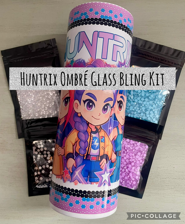 Huntrix Ombre - Glass Rhinestones & Tumbler Included