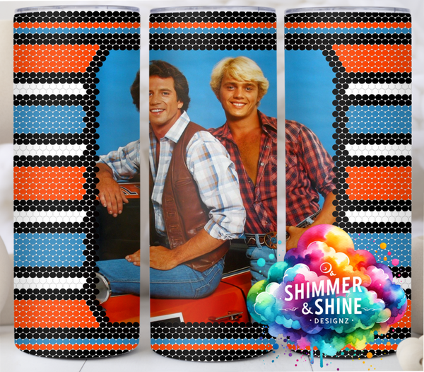Dukes of Hazzard Stripes SS16 20 oz. Skinny Square DIGITAL DOWNLOAD
