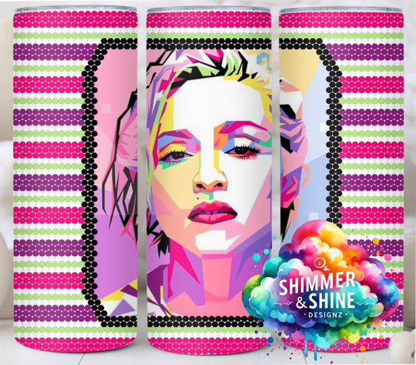 Madonna Watercolor Stripes SS16 20 oz. Skinny Square DIGITAL DOWNLOAD