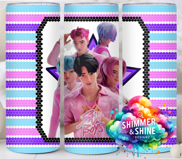 Saja Boys K-Pop Pastel Stripes SS16 20 oz. Skinny Square DIGITAL DOWNLOAD