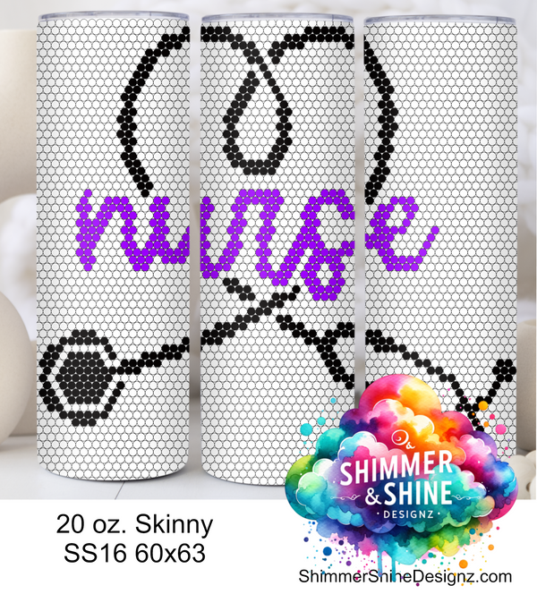 Nurse Stethescope Heart 20 oz Skinny SS16 60x63 DIGITAL DOWNLOAD