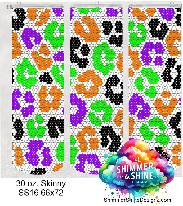 Halloween Spooky Leopard 30 oz. Skinny SS16 66x72 DIGITAL DOWNLOAD