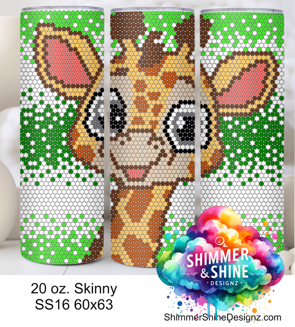 Cute Giraffe Ombre 20 oz Skinny SS16 60x63 DIGITAL DOWNLOAD
