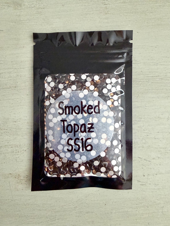 Smoked Topaz SS16 Glass Rhinestones 1440 Pieces