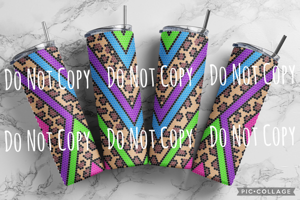 Leopard Double V Diamond 24 oz SS16 63x61