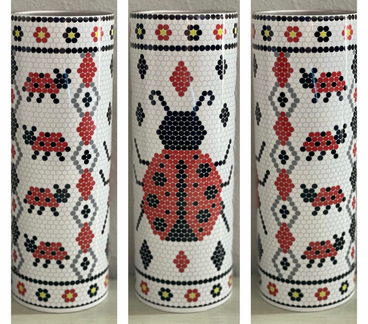 Ladybug Fever Sublimation Pattern Tumbler 20 oz. Skinny