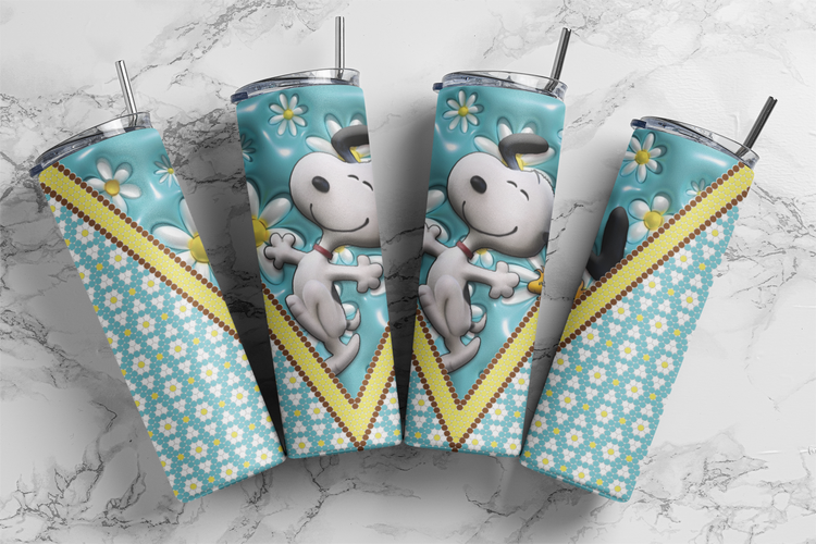 Snoopy Daisy SS16/4MM 20 oz. Skinny V-Split Sublimated Tumbler