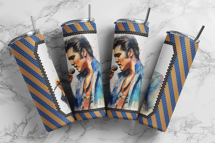 Elvis Stripes SS16/4MM 20 oz. Skinny Square Sublimated Tumbler