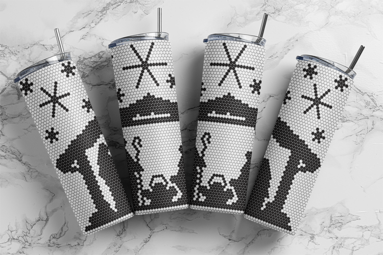 Christmas Manger Silhouette 20 oz Skinny SS16 60x63