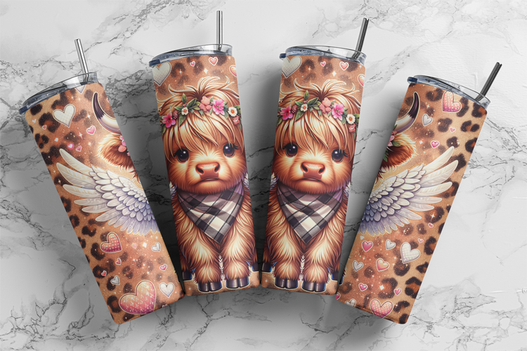 Highland Cow Love #6 Sublimation PNG Design DIGITAL DOWNLOAD