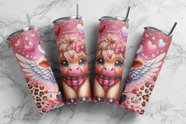 Highland Cow Love #5 20 oz. Skinny Sublimated Tumbler
