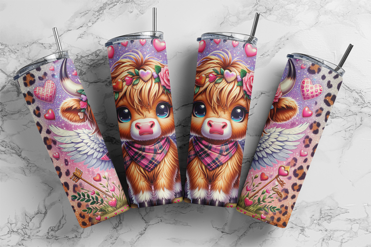 Highland Cow Love #7 20 oz. Skinny Sublimated Tumbler