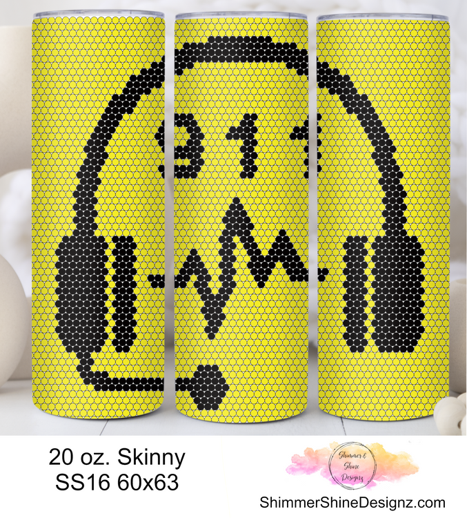 911 Dispatch Headset SS16 Sublimation Pattern Tumbler 20 oz. Skinny