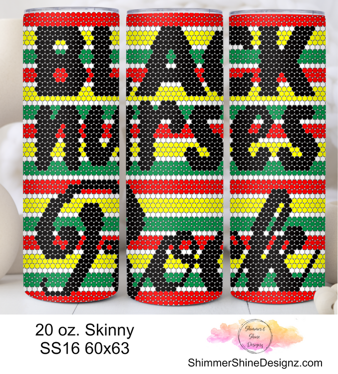 Black Nurses Rock Stripes Black SS16 Sublimation Pattern Tumbler 20 oz. Skinny