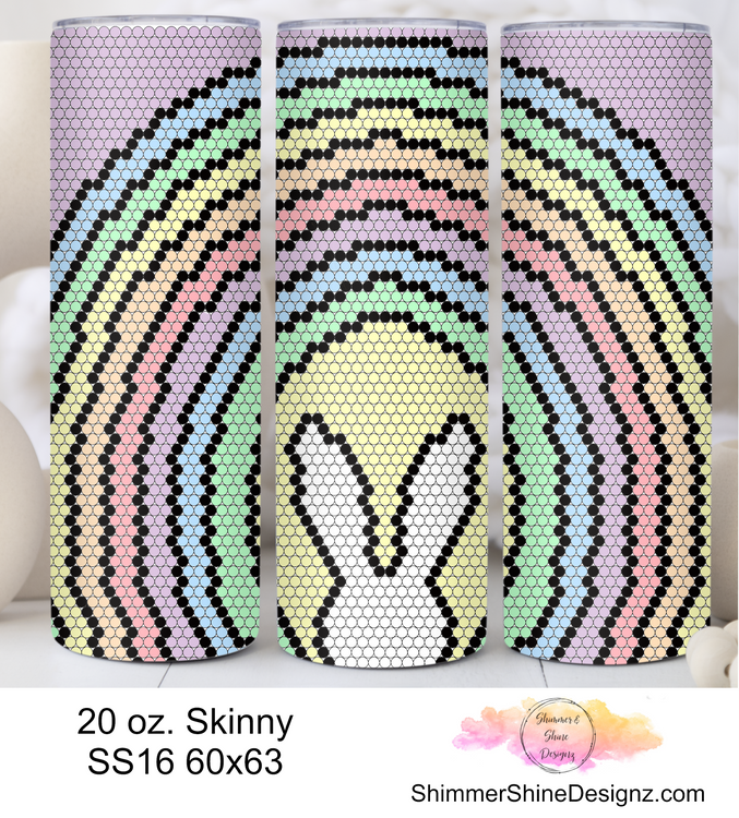 Pastel Easter Bunny Eggs 20 oz Skinny SS16 60x63