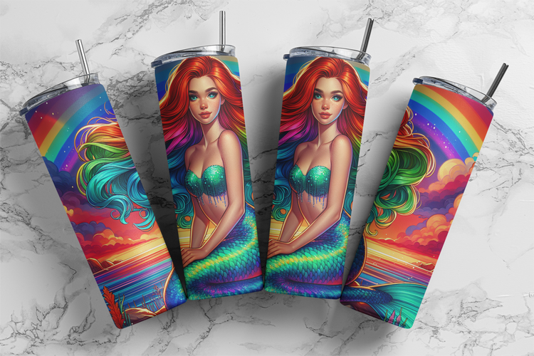 Rainbow Mermaid #10 Sublimation PNG Design DIGITAL DOWNLOAD