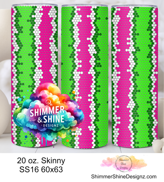 Static Watermelon SS16 Sublimation Pattern Tumbler 20 oz. Skinny
