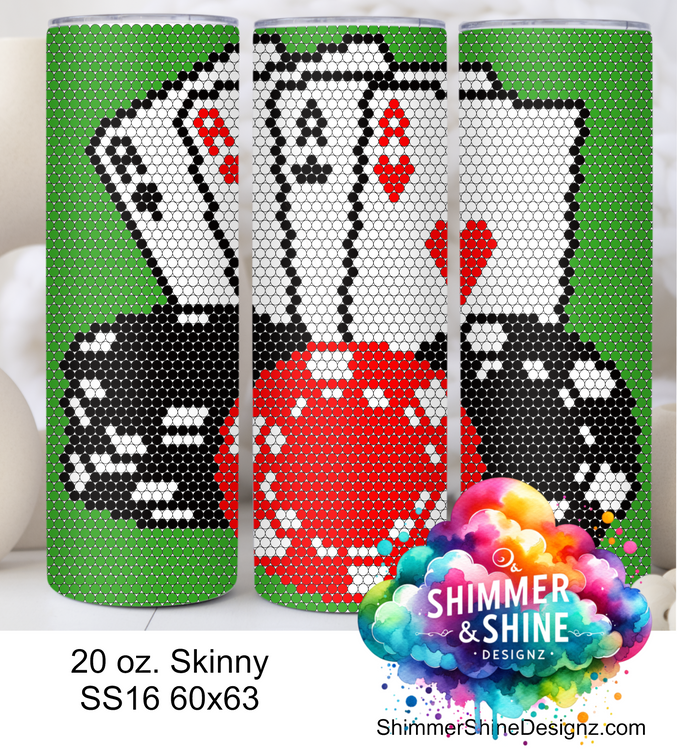 Poker Cards and Chips 20 oz Skinny SS16 60x63 DIGITAL DOWNLOAD