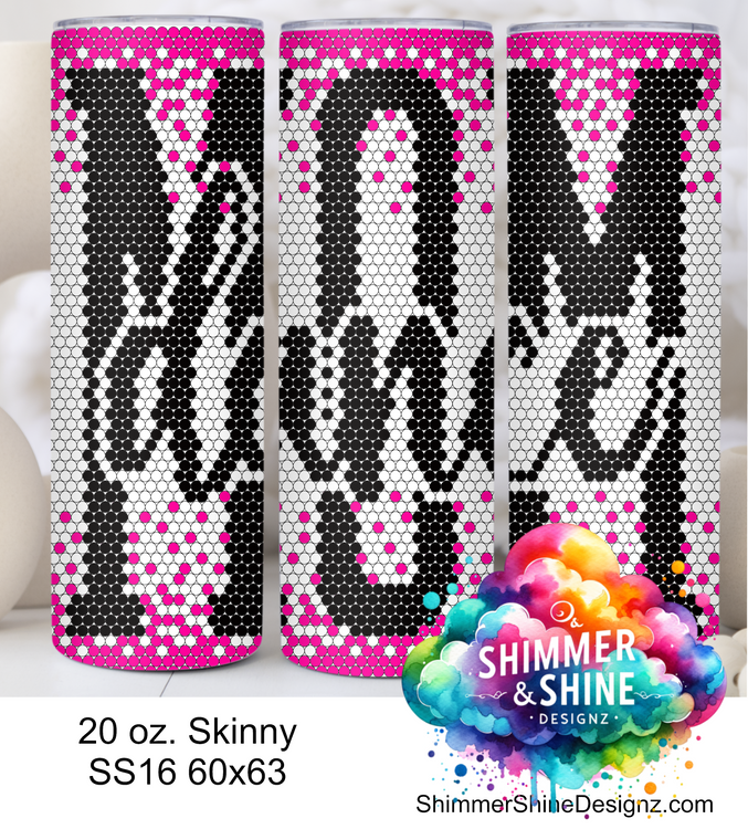 Dance Mom Pink Ombre 20 oz Skinny SS16 60x63 DIGITAL DOWNLOAD