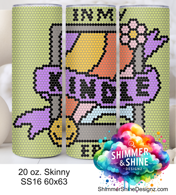 In My Kindle Era Groovy 20 oz Skinny SS16 60x63 DIGITAL DOWNLOAD