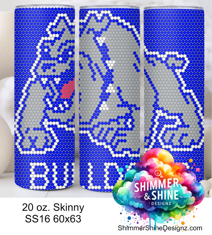 Bulldogs Sports Mascot 20 oz Skinny SS16 60x63 DIGITAL DOWNLOAD