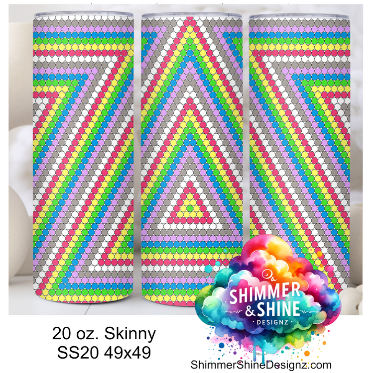 Geometric Triangles 20 oz Skinny SS20 49x49 DIGITAL DOWNLOAD