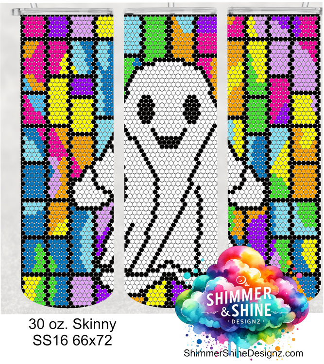 Stained Glass Ghost 30 oz. Skinny SS16 66x72 DIGITAL DOWNLOAD Stained Glass Ghost 30 oz. Skinny SS16 66x72 DIGITAL DOWNLOAD